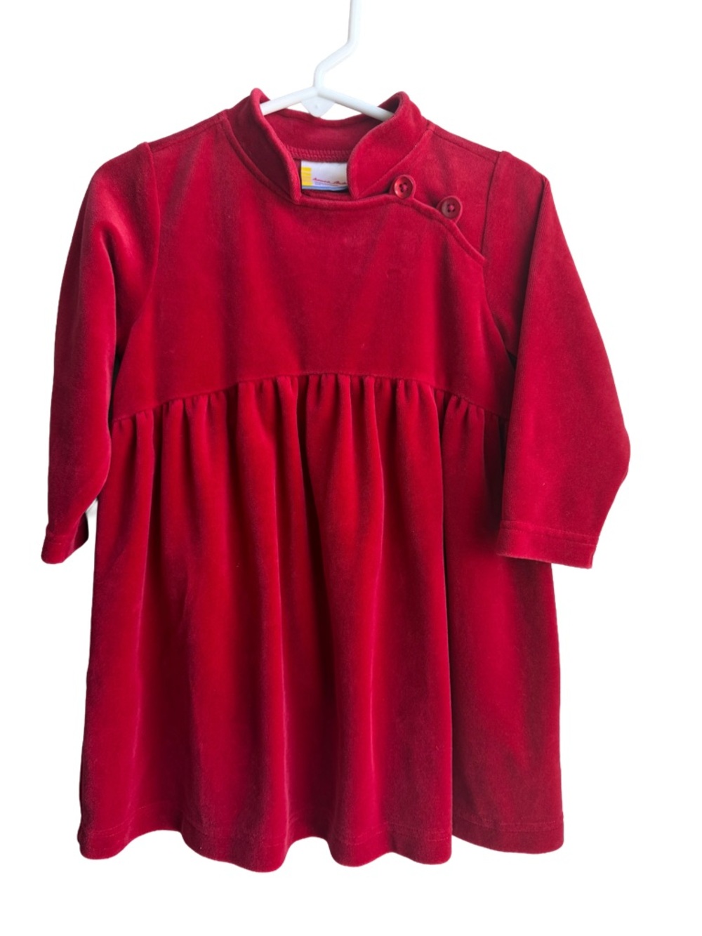 Hanna Andersson Red Velvet Long Sleeve Play Dress